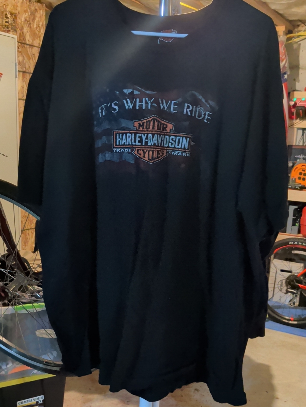 Harley-Davidson Black Long Sleeve Shirt with Orange Logo